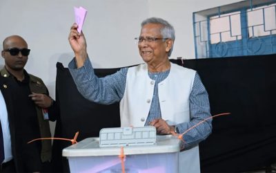 ভোট দিলেন প্রধান উপদেষ্টা