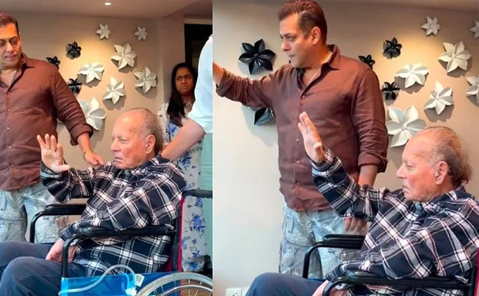 এবারও নিরাশ করেননি সালমান, দেখা দিলেন অসুস্থ বাবাকে নিয়ে