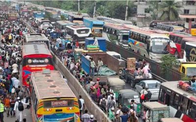 ঈদযাত্রায় ভোগান্তি, গাজীপুরে ২১ কিলোমিটার যানজট