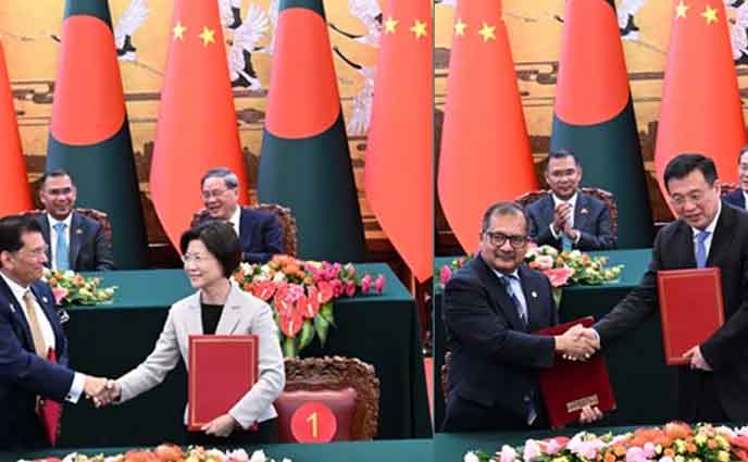 বাংলাদেশ-চীনের মধ্যে ১৩টি সমঝোতা স্মারক সই